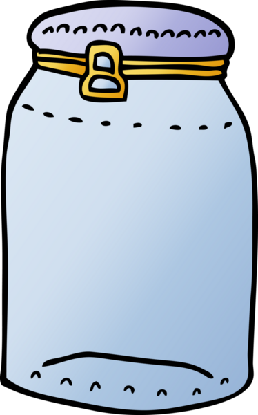 Bir insan tarafından çizilmiş karalama cam kavanozu.