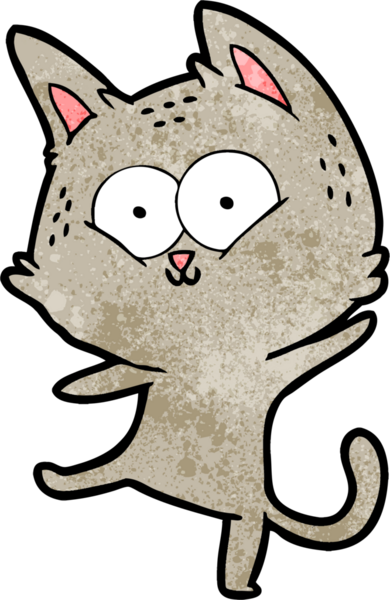 Bir insan tarafından çizilmiş kedi dansı çizgi filmi.