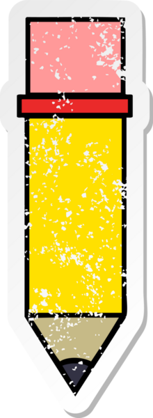 Bir insan tarafından çizilmiş sevimli bir kalem karikatürü.