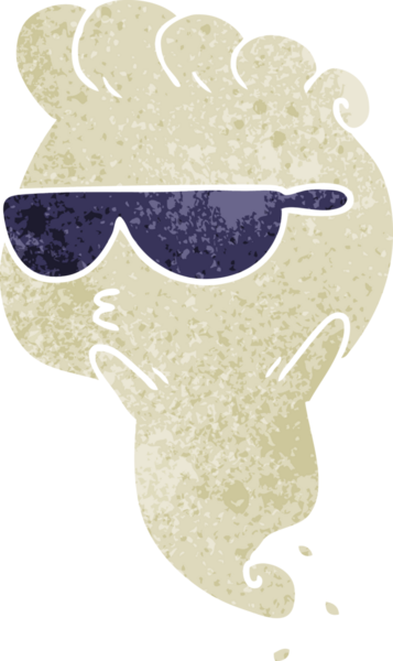 Bir insan tarafından çizilmiş kawaii korkunç hayaletinin serbest çizimi.