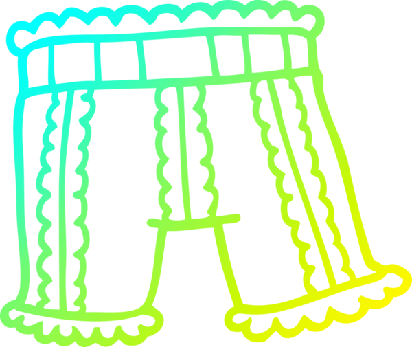 Bir insan tarafından çizilmiş bir çizgi film iç çamaşırı çizimi.