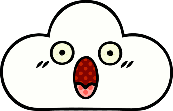 Bir insan tarafından çizilmiş beyaz bir bulutun çizgi roman tarzı