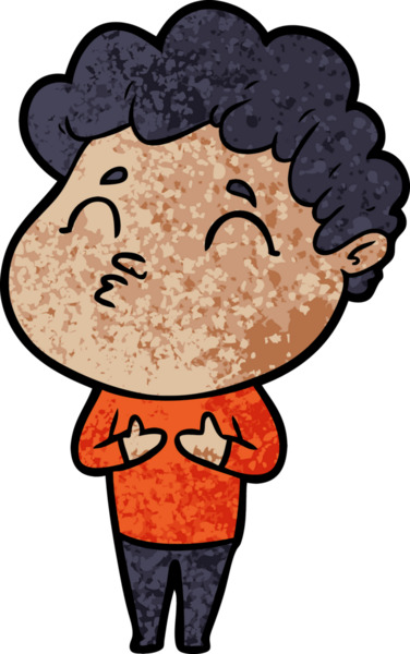 Çizgi film adamı somurtuyor Bir insan tarafından çizilmiş