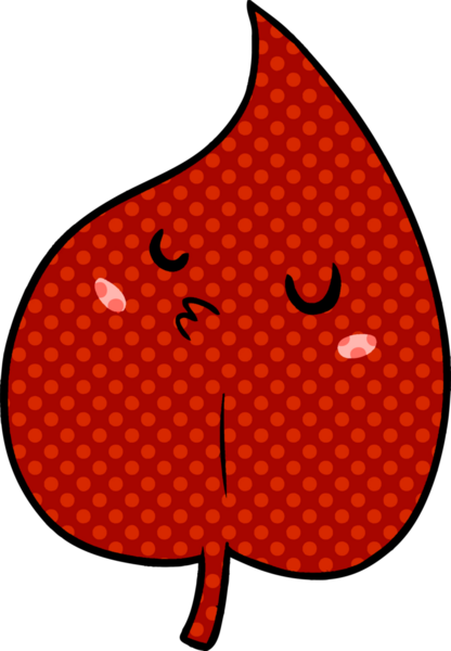 bir insan tarafından çizilmiş sonbahar yaprağı çizgi filmi