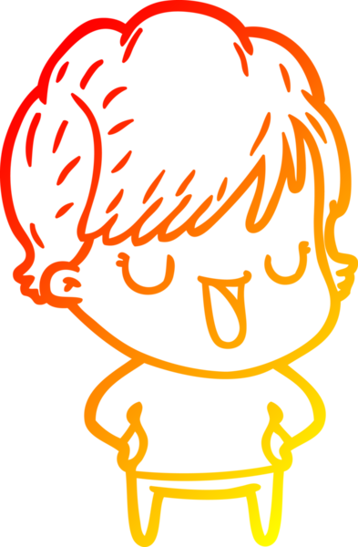 Bir insan tarafından çizilmiş bir karikatür kadın çizimi.