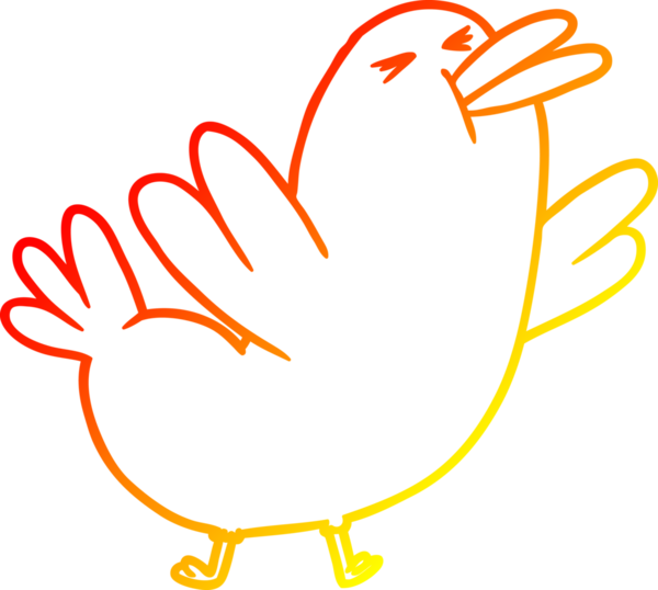 Bir insan tarafından çizilmiş bir karatavuğun sıcak çizgi çizimi