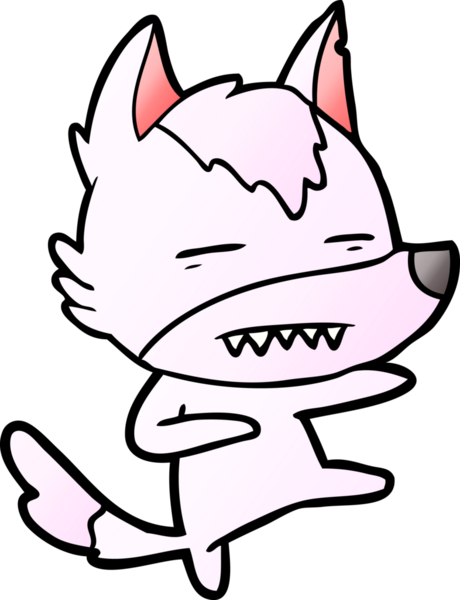 Bir insan tarafından çizilmiş kurt tekmesi.