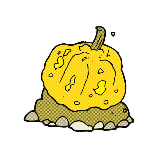 Bir insan tarafından çizilmiş serbest çizgi film kabağı.