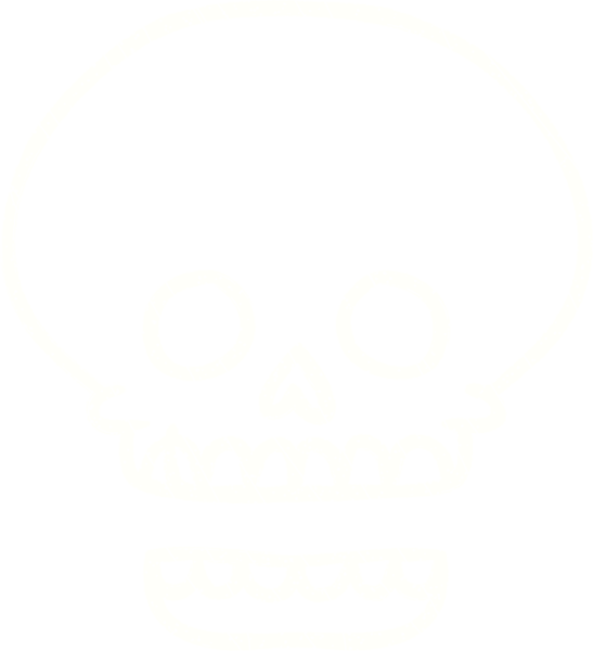 Ürkütücü Kafatası Tebeşiri Bir insan tarafından çizilmiş