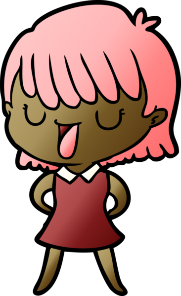 Bir insan tarafından çizilmiş karikatür kadın.