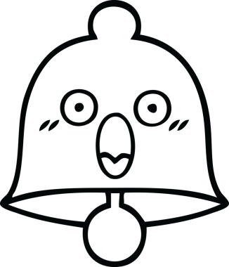 Bir insan tarafından çizilmiş bir çanın çizgi çizimi