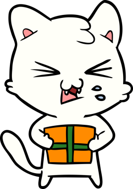 Bir insan tarafından çizilmiş kedi tıslaması.