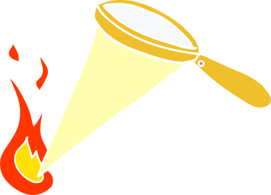 Bir insan tarafından çizilmiş karalama büyüteç.