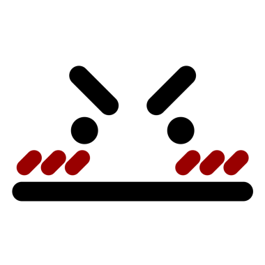 bir insan tarafından çizilmiş kızgın yüz simgesi