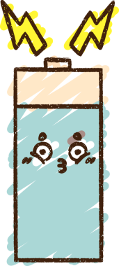 Bir insan tarafından çizilmiş pil tebeşiri.