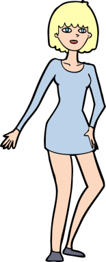 Bir insan tarafından çizilmiş bir karikatür kadın.