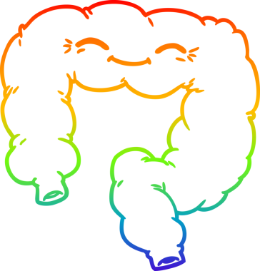 gökkuşağı gradyan çizgi çizimi bir insan tarafından çizilmiş mutlu kolon