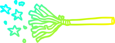 Bir insan tarafından çizilmiş bir çizgi filmin soğuk gradyan çizimi