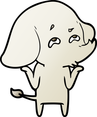 Bir insan tarafından çizilmiş karikatür fili