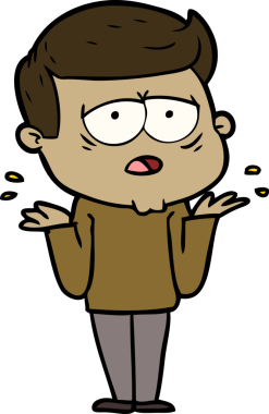 Bir insan tarafından çizilmiş yorgun bir adam.