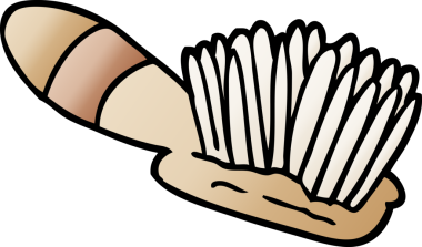 Bir insan tarafından çizilmiş vektör gradyan çizim saç fırçası