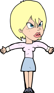 Bir insan tarafından çizilmiş, sinir bozucu bir kız.