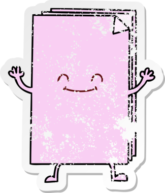 Bir insan tarafından çizilmiş garip bir el çiziminin sıkıntılı çıkartması.