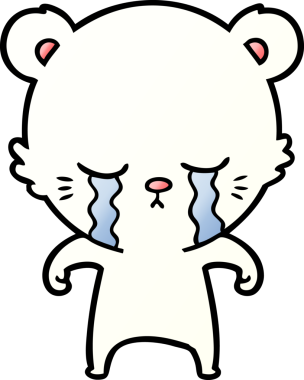 Bir insan tarafından çizilmiş kutup ayısı karikatürü