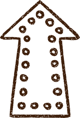 Bir insan tarafından çizilen Yön Oku Kömür Çizimi