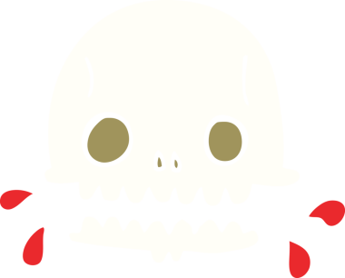 Bir insan tarafından çizilmiş düz renkli karikatür.