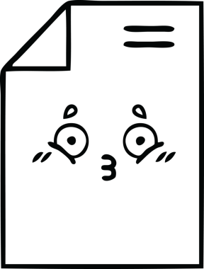 Bir insan tarafından çizilmiş bir kağıt parçasının çizgi çizimi