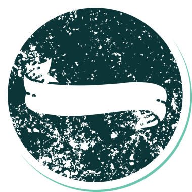 Bir insan tarafından çizilmiş bir pankartın sembolik dövmeli resmi