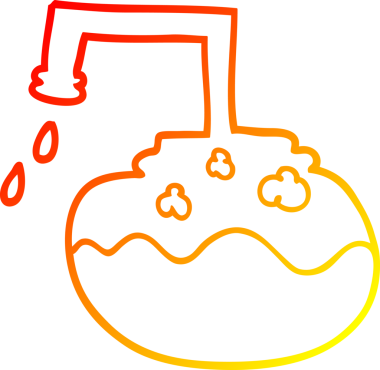 Bir insan tarafından çizilmiş bir karikatür bilim deneyinin sıcak çizgi çizimi