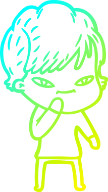 Bir insan tarafından çizilmiş mutlu bir karikatür çizimi.