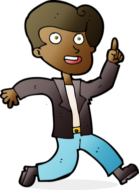 Bir insan tarafından çizilmiş harika bir fikri olan çizgi film adamı.