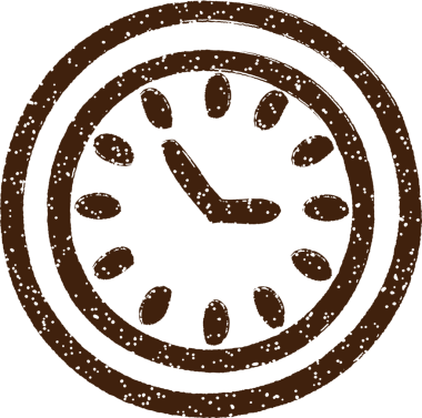 Bir insan tarafından çizilmiş Saat Sembolü Kömür Çizimi