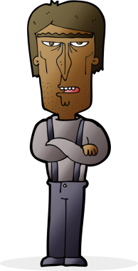 Bir insan tarafından çizilmiş kızgın bir adam.