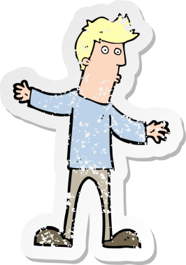 Bir insan tarafından çizilmiş garip bir çizgi filmin gerilimli çıkartması.