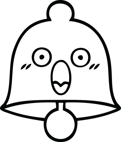 Bir insan tarafından çizilmiş bir çanın çizgi çizimi