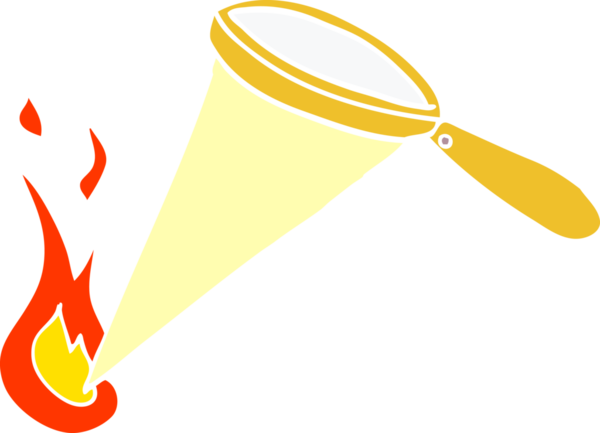 Bir insan tarafından çizilmiş karalama büyüteç.