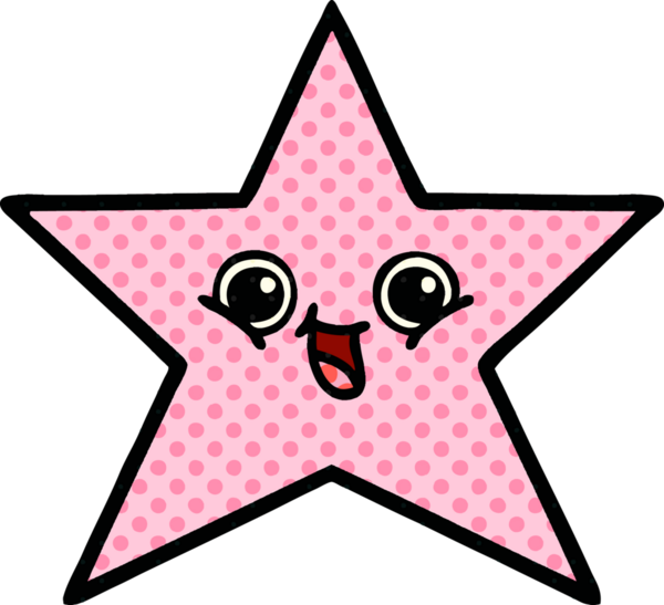 Bir insan tarafından çizilmiş yıldız balığı çizgi filmi.