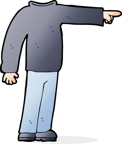 Bir insan tarafından çizilmiş kafasız bir adam.