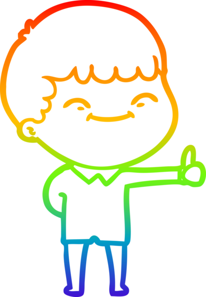 gökkuşağı gradyan çizgi çizimi bir insan tarafından çizilmiş mutlu bir çocuk