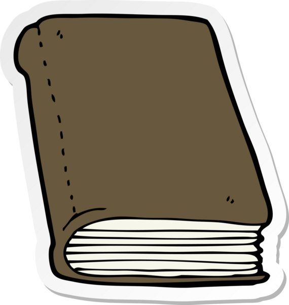 Bir insan tarafından çizilmiş bir çizgi roman çıkartması.