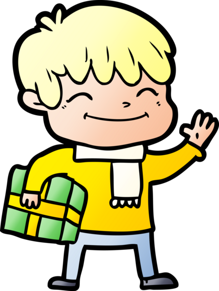 Bir insan tarafından çizilmiş mutlu çocuk çizgi filmi.