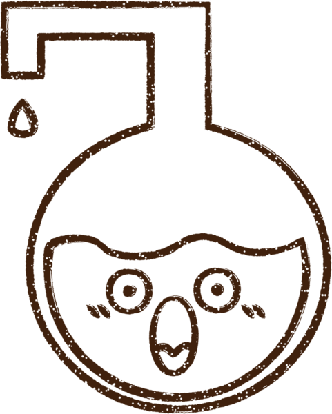 Damlayan Kimyasallar Bir insan tarafından çizilen Kömür Çizimi