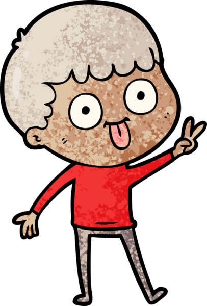 Bir insan tarafından çizilmiş çizgi film adamı.