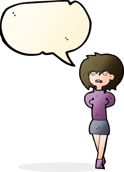 Bir insan tarafından çizilmiş konuşma balonuyla şok olmuş bir karikatür.