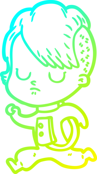 Bir insan tarafından çizilmiş bir karikatür kadın çizimi.