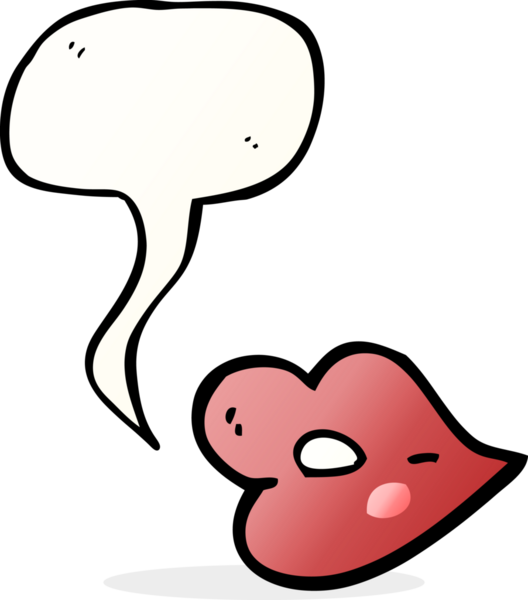 bir insan tarafından çizilmiş konuşma baloncuklu çizgi film dudakları